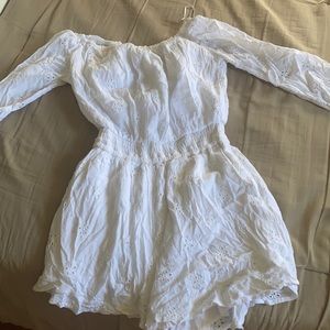white off the shoulder romper
